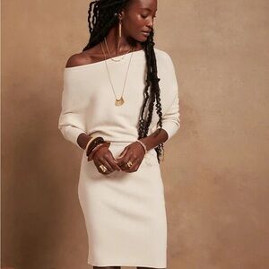 Banana Republic Off-Shoulder Sweater Dress